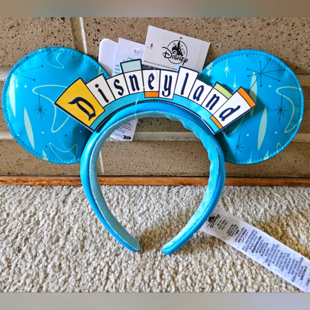 DISNEY PARKS | Disneyland Marquee Sign Mickey Ears | Faux Leather | Merch | NWT